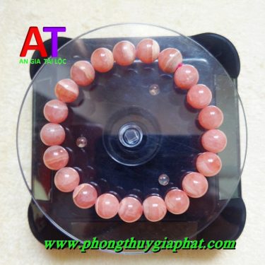 Vòng đeo tay đá đào hoa Rhodochrosite
