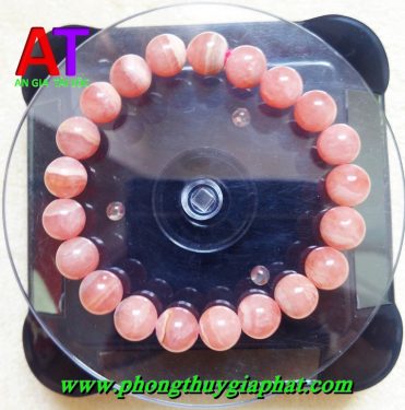Vòng đeo tay đá đào hoa Rhodochrosite