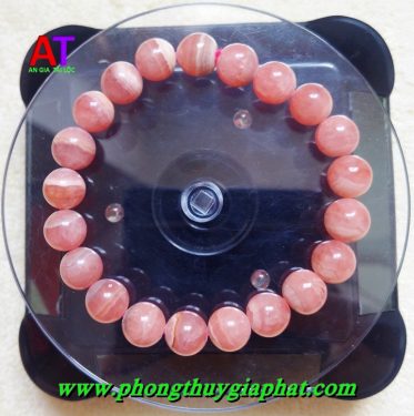 Vòng đeo tay đá đào hoa Rhodochrosite