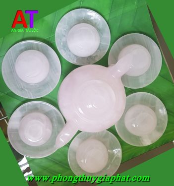 Ấm trà thạch anh hồng