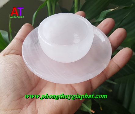 Ấm trà thạch anh hồng
