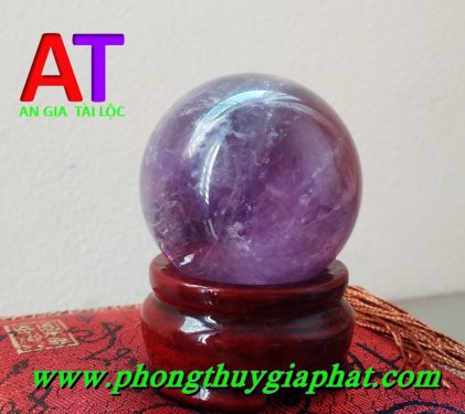 Cầu phong thủy thạch anh tím 4,5cm