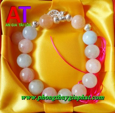 Vòng đeo tay đá berly mix bạc