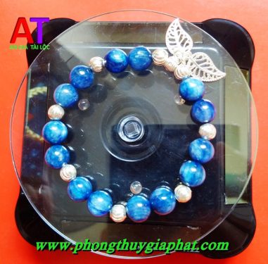 Vòng đeo tay phong thủy đá kyanite mix bạc 