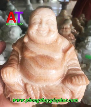 Tượng phật di lặc đá vân gỗ