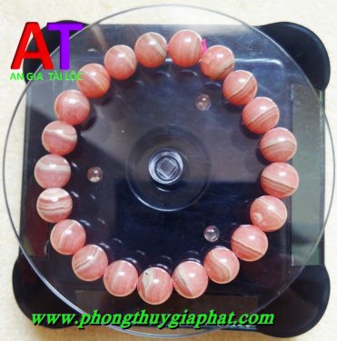 Vòng đeo tay đá đào hoa Rhodochrosite