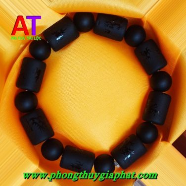 Vòng đeo tay đá núi lửa đốt trúc (Obisidan )