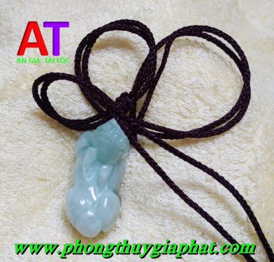 Mặt dây chuyền tỳ hưu cẩm thạch trắng