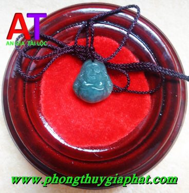 Mặt dây chuyền phật di lặc cẩm thạch xanh