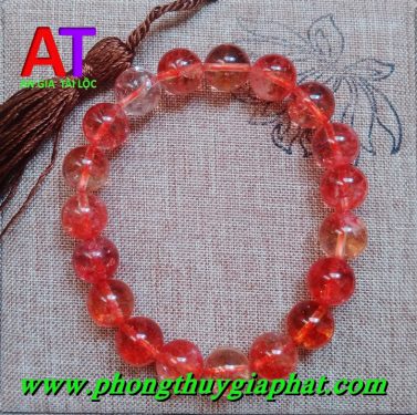 Vòng đeo tay thạch anh ưu linh đỏ