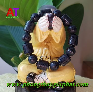 Vòng đeo tay núi lửa đốt trúc (Obisidan) 14li