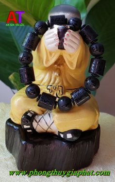 Vòng đeo tay núi lửa đốt trúc (Obisidan) 14li