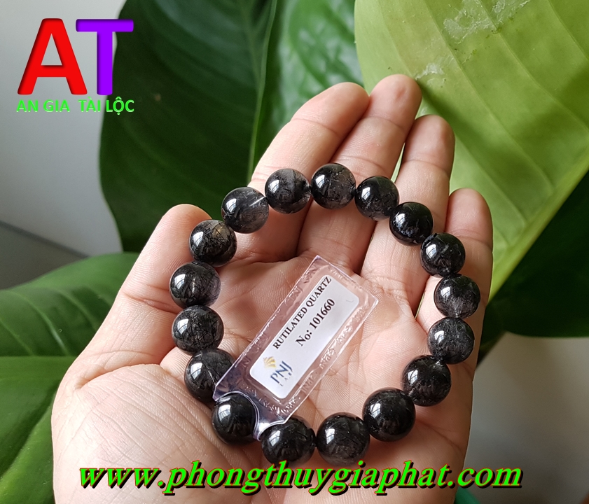 Vòng đeo tay thạch anh tóc đen