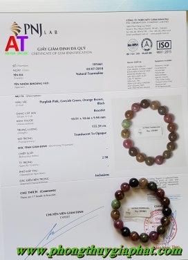 Vòng đeo tay đá Tourmaline