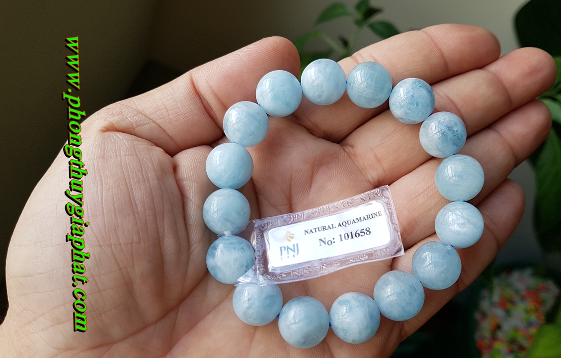 vòng đeo tay đá aquamarine