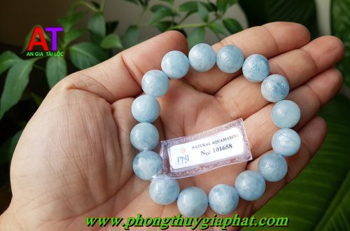 Vòng đeo tay đá aquamarine