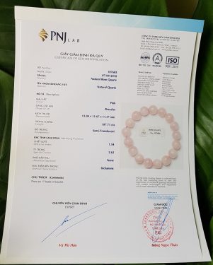 Vòng đeo tay thạch anh hồng