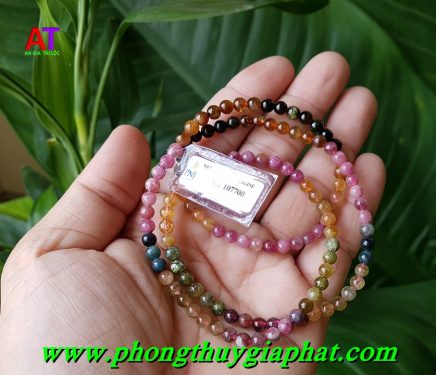Vòng đeo tay dây đá Tourmaline
