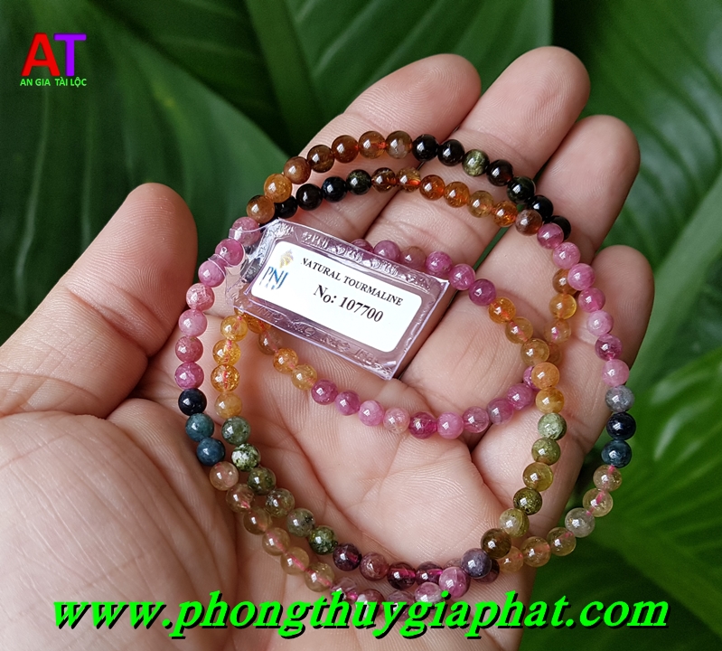 Vòng đeo tay dây đá Tourmaline