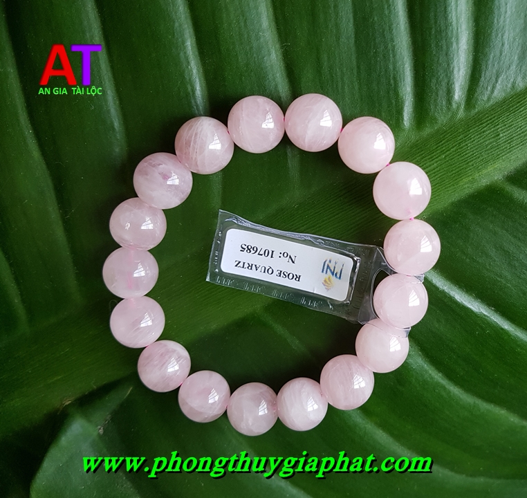 Vòng đeo tay thạch anh hồng