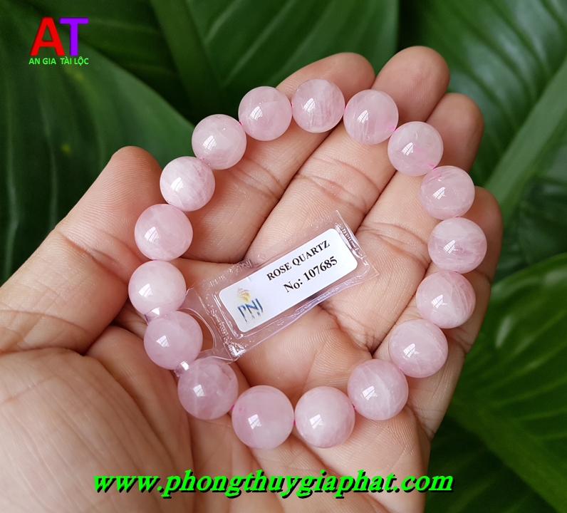 Vòng đeo tay thạch anh hồng