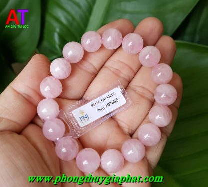 Vòng đeo tay thạch anh hồngVòng đeo tay thạch anh hồng