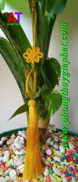 Móc treo ô tô dây vàng