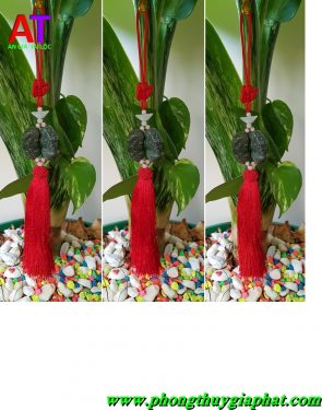 Móc treo ô tô tỳ hưu ngọc cẩm thạch