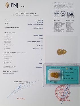 Tỳ hưu thạch anh tóc vàng