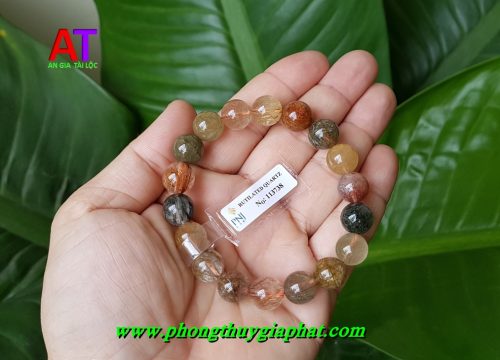 Vòng đeo tay thạch anh tóc đa sắc