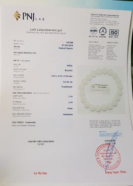 Vòng đeo tay thạch anh trắng