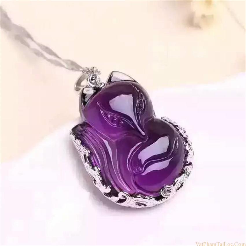 Hồ ly phong thủy thạch anh tím