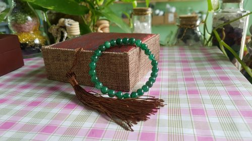 Vòng đeo tay thạch anh dâu tây xanh