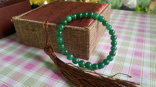 Vòng đeo tay thạch anh dâu tây xanh