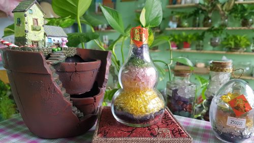 Hồ lô phong thủy thạch anh ngũ sắc