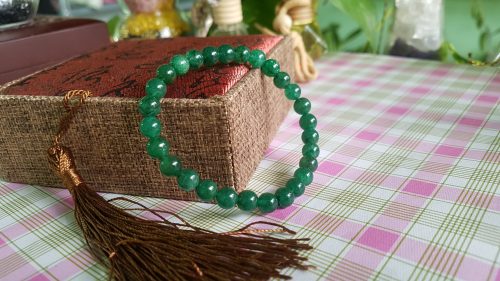 Vòng đeo tay thạch anh dâu tây xanh