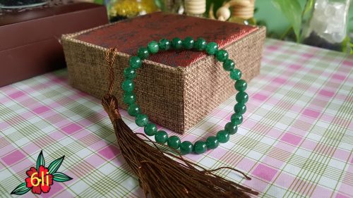 Vòng đeo tay thạch anh dâu tây xanh