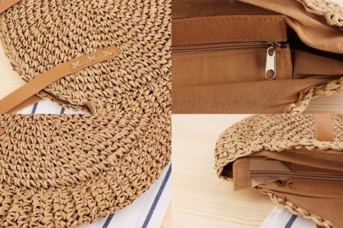 Túi cói tròn bãi biển