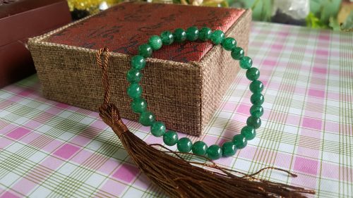 Vòng đeo tay thạch anh dâu tây xanh