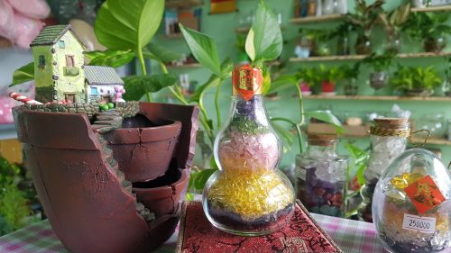 Hồ lô phong thủy thạch anh ngũ sắc