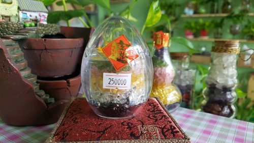 Trứng phong thủy Thạch Anh ngũ sắc