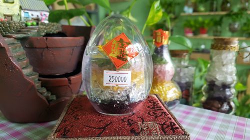 Trứng phong thủy Thạch Anh ngũ sắc