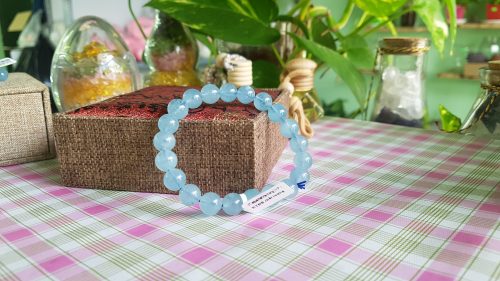 Vòng đeo tay đá aquamarine