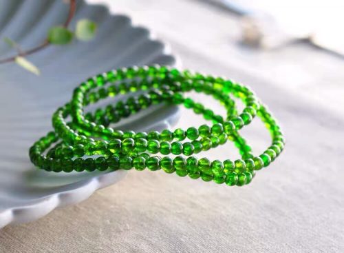 Vòng tay diopside quấn 3 vòng