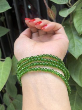 Vòng tay diopside quấn 3 vòng