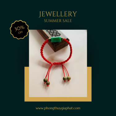 Vòng tết dây lu thống ngọc bích