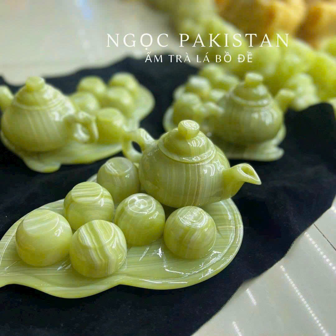 Bộ ấm chén ngoc onyx pakistan, ấm trà, ấm ngọc|phongthuygiaphat