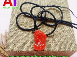 Mặt dây chuyền tỳ hưu đá mã não đỏ