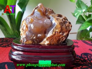 Tượng phật di lặc đá mã não để bàn