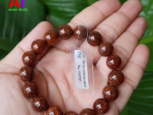 Vòng phong thủy thạch anh tóc nâu